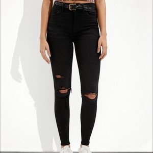 American Eagle Next Level Ripped High Waisted Jeggings